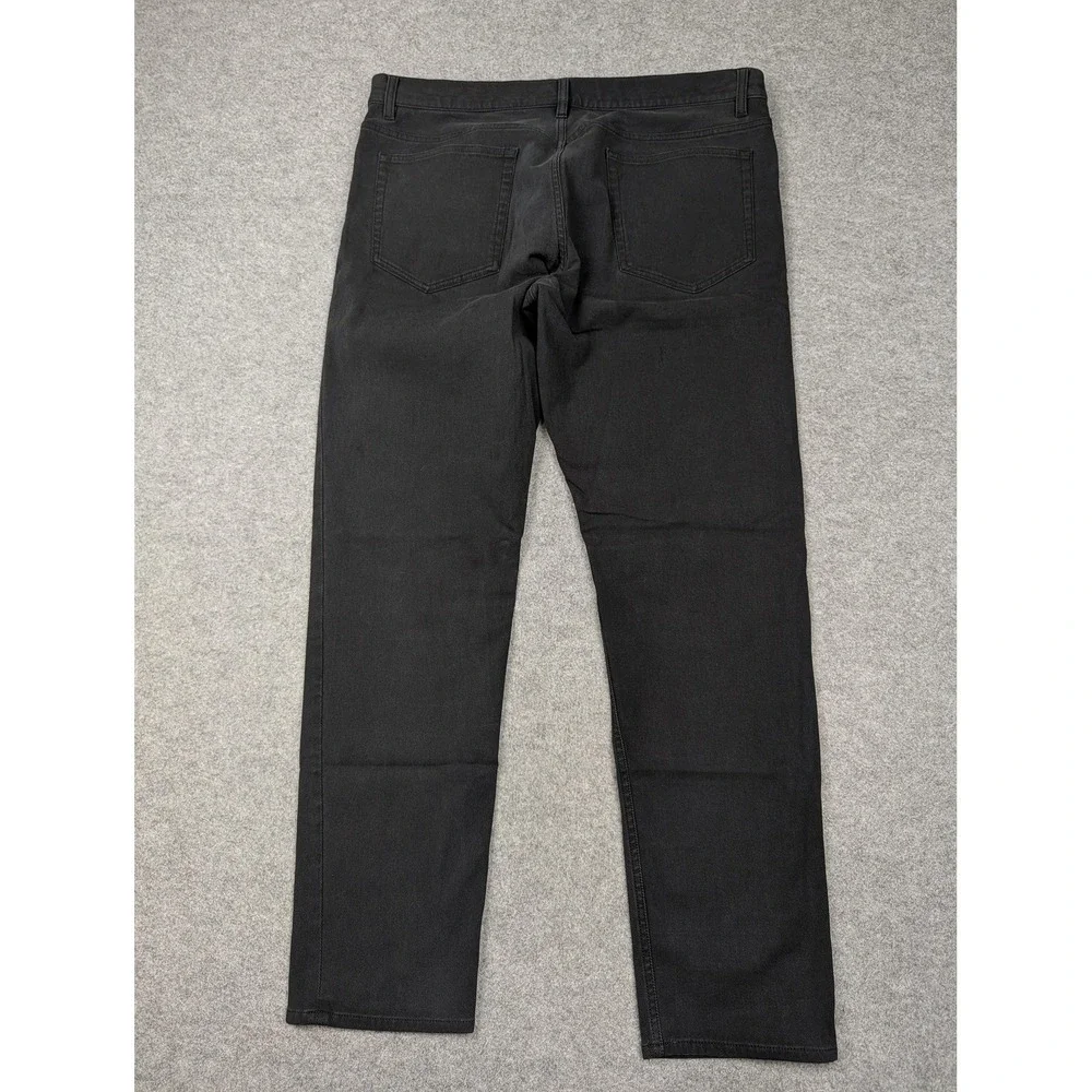 Theory Jeans Mens 36x31 Black Dark Wash Slim Straight 5 Pocket Denim Pants